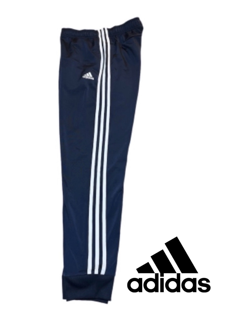Adidas Navy 3 White Stripe Training Pants